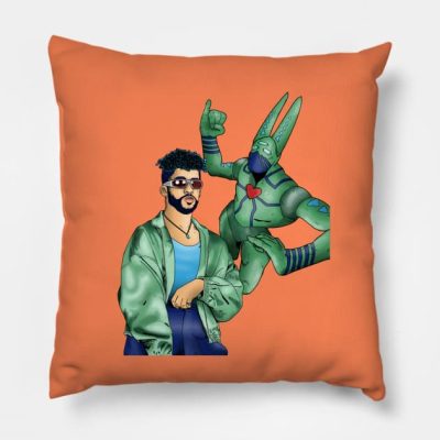 Bad Bunny Joestar Throw Pillow Official Bad Bunny Merch