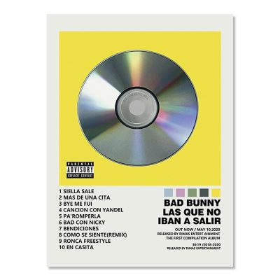 Bad Bunny Un Verano Sin Ti Canvas Poster Prints Tracklist Music Album Painting Art Wall Picture 10 - Bad Bunny Store