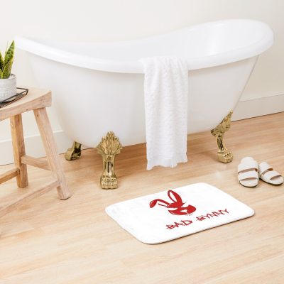 Red Bad Bunny Bath Mat Official Bad Bunny Merch